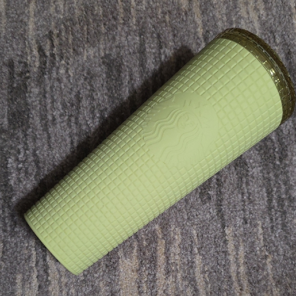 New! Starbucks Light Neon Green Textured Tumbler W/out Straw
